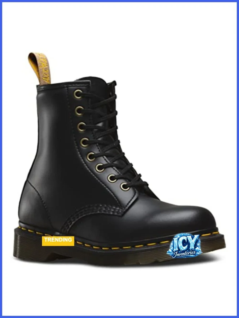 8 Eye Combat Boots Goodyear Welt Slip Resistance Vegan Synthetic